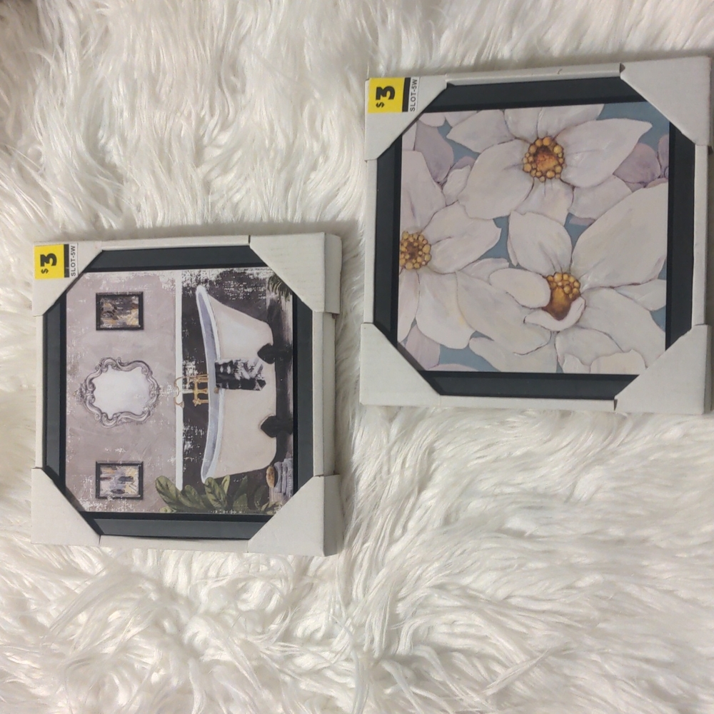 2 5 1/2" bathroom pictures set